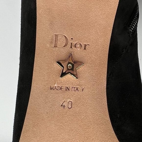 Christian Dior Black Dior Attract Heeled Ankle Boot with CD Logo New without Box - Picture 7 of 10